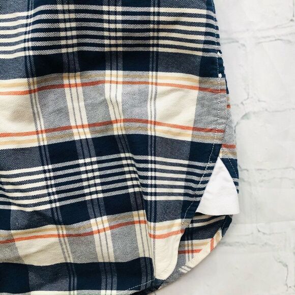 𝅺EUC Mens Small Brooks Brothers Red Fleece 1/4 Button LS Plaid Shirt - Picture 6 of 10